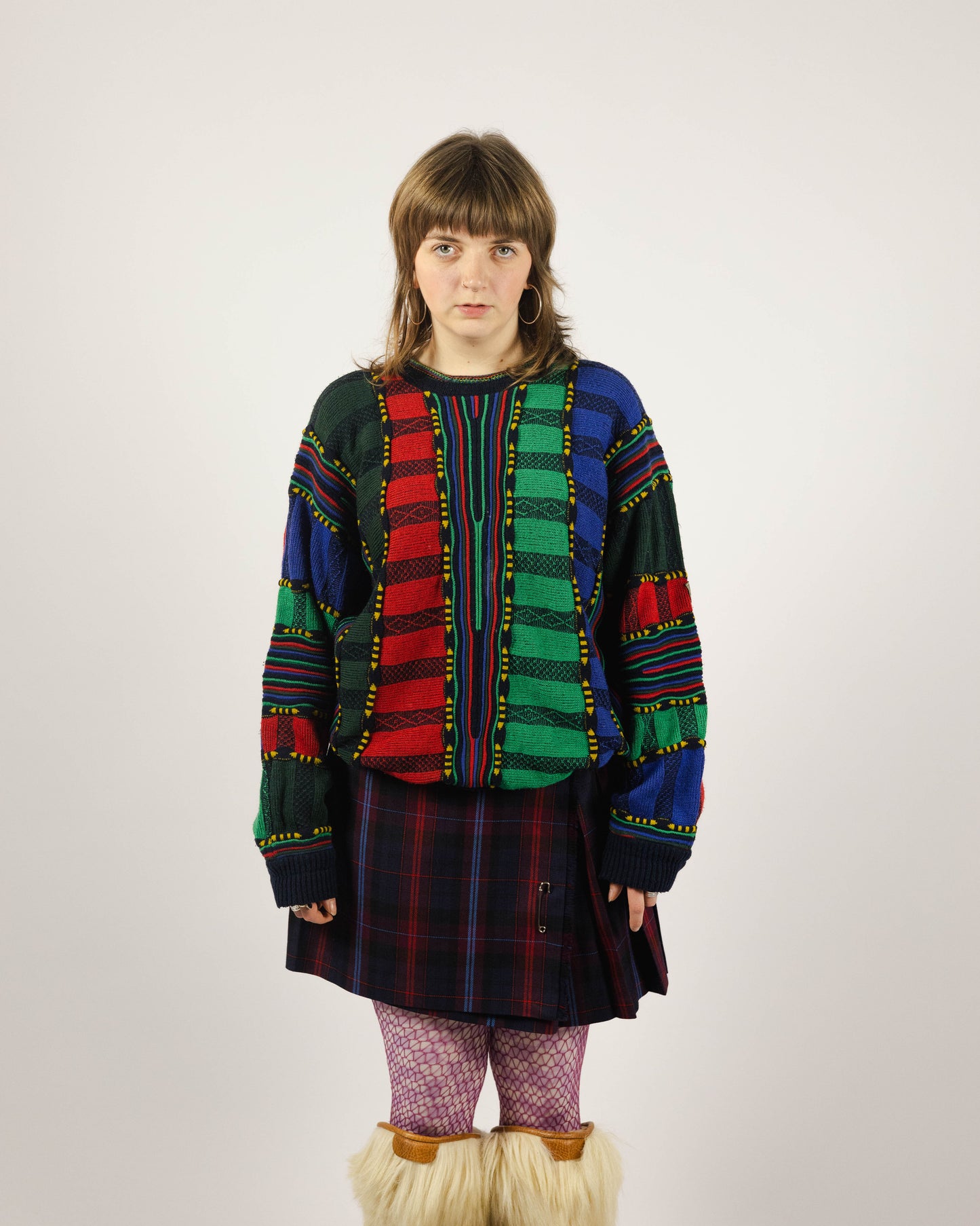 Carlo Colucci iconic multicolored knit