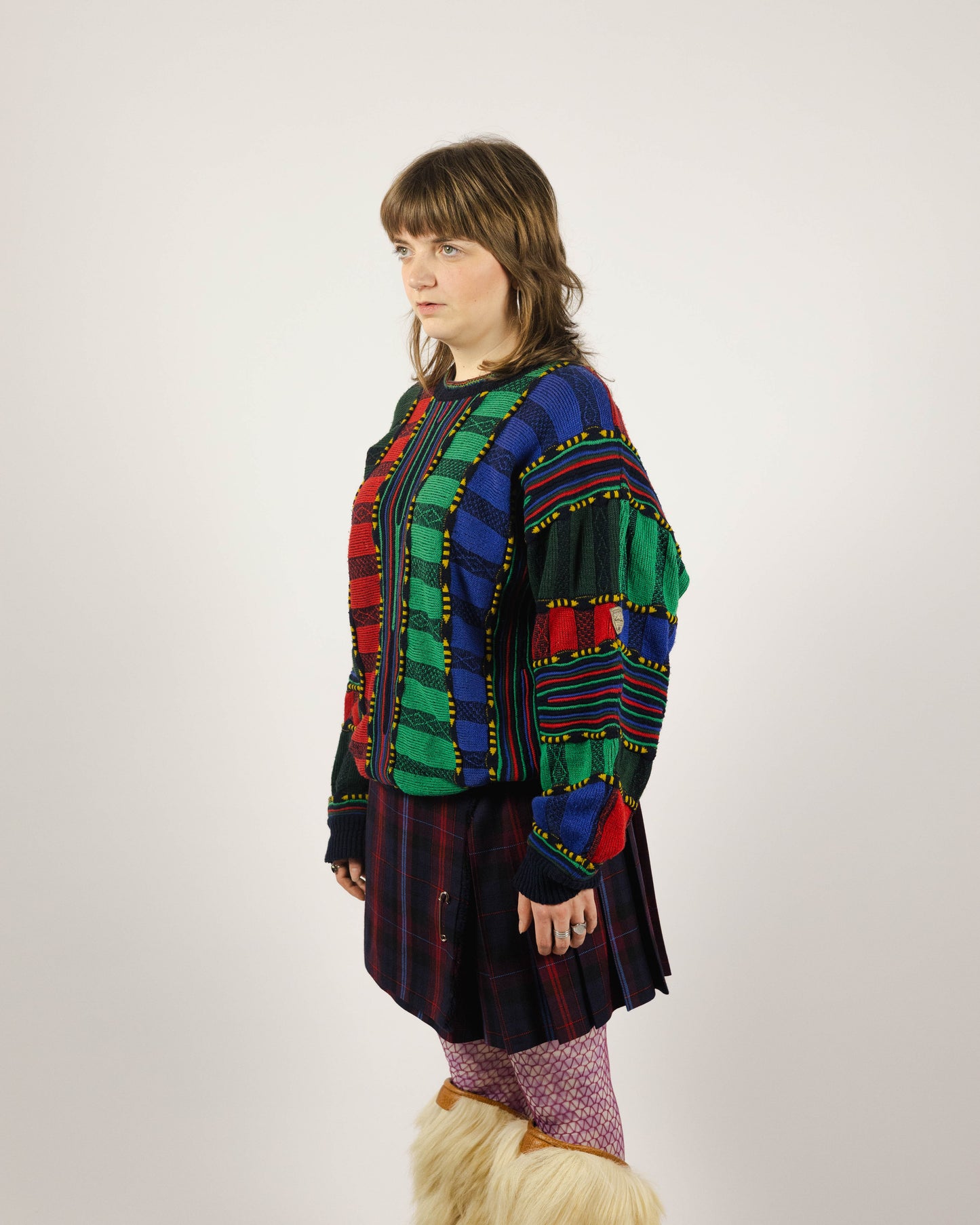 Carlo Colucci iconic multicolored knit